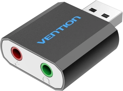 Звуковая карта Vention USB Sound Card 2.0 Channel, Black (VAB-S17-B)