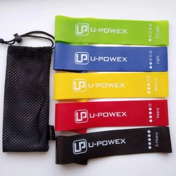 Набор фитнес резинок для фитнеса U-Powex. 5 лент + чехол