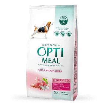 Сухой корм для собак cредних пород Optimeal Adult Medium с индейкой 1.5 кг (4820083905407)