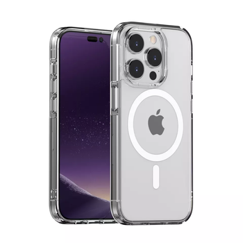 Силиконовый чехол Fruct Full Cover с MagSafe для iPhone 14 Pro Прозрачный