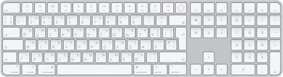 Клавиатура беспроводная Apple Magic Keyboard с Touch ID и цифровой панелью Bluetooth UA White (MK2C3UA/A)