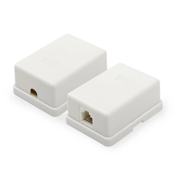 Розетка RJ45 ATCOM UTP кат.5e 1-порт накладная Белый (15253)