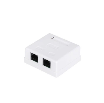 Розетка RJ45 ATCOM UTP кат.6 2-порта накладная Белый (60252)