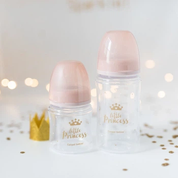 Пляшка антиколікова з широким отвором 240 мл PP Easystart Royal baby рожева 35/234_pin (2000904383467)