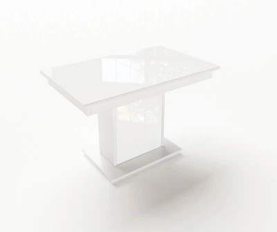 Стол обеденный раскладной Fusion furniture Бостон Белый/Стекло белое (10000145)