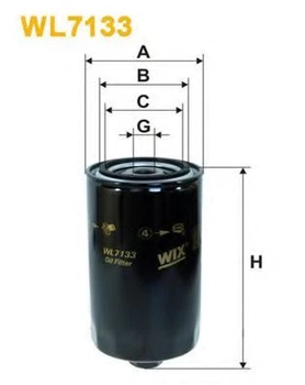 Фильтр масла WIX FILTERS 574=WL7133 WIX Filters (WL7133)