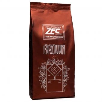 Кофе в зернах ZFC Brown 30% арабика 70% робуста 1кг