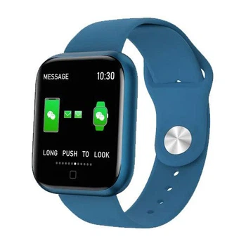 Смарт-часы Smart Watch T80S, два браслета, температура тела, давление, оксиметр. Цвет: синий