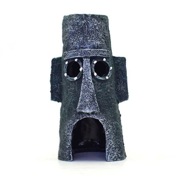Ігрова фігурка SpongeBob Будиночок Сквідварда з мультфільму Губка Боб Декорація для акваріума дизайн тераріуму декор для риб 15 см х 8 см х 6.5 см