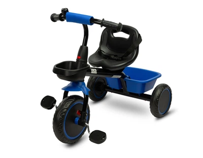 Велосипед триколісний Caretero Loco Blue з двома корзинами + дзвінок
