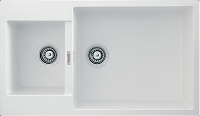 Кухонна мийка Fabiano Quadro 86x50x15 Alpine White 8221.301.0454