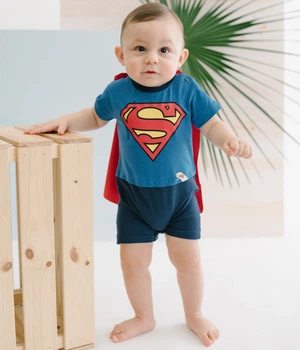 Песочник (комбинезон) Superman 62-68 см (3-6 мес) Cimpa SM14058 Сине-красный 8691109704917