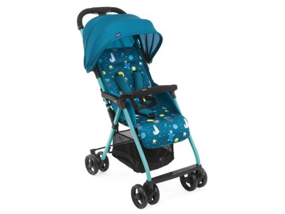 Прогулочная коляска Ohlala 3 Stroller Sloth in Space, Chicco (бирюзовая с рисунком), 79733.28