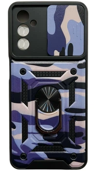 Чохол Camo з кільцем-підставкою на Samsung Galaxy M13 фіолетовий