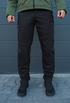 Утеплені тактичні штани на флісі S чорні