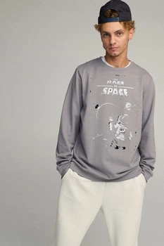Світшот чоловічий OVERSIZE /no flis/ L сірий (BSMEG30006)