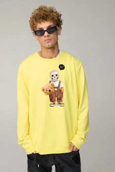 Світшот чоловічий OVERSIZE /no flis/ XL Жовтий (BSMSY30037)