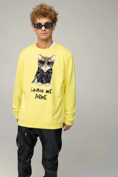 Світшот чоловічий OVERSIZE /no flis/ S Жовтий (BSMSY30023)