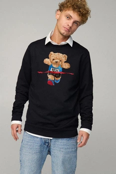 Світшот чоловічий OVERSIZE /no flis/ XL Чорний (BSMB30027)