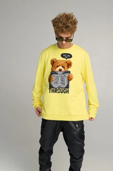 Світшот чоловічий OVERSIZE /no flis/ M Жовтий (BSMSY30009)