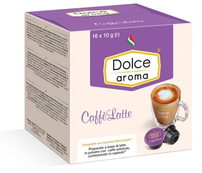 Капсулы Dolce Aroma Caffe Latte, 16 капсул Dolce Gusto