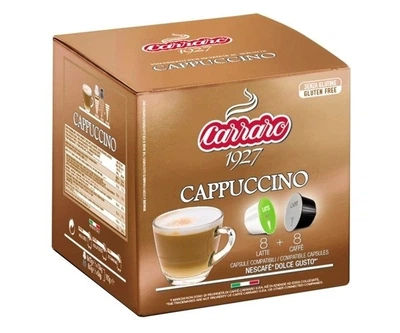 Кофе в капсулах Carraro Cappuccino, 8+8 капсул Dolce Gusto