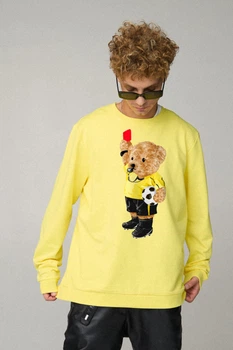 Світшот чоловічий OVERSIZE /no flis/ S Жовтий (BSMSY30039)