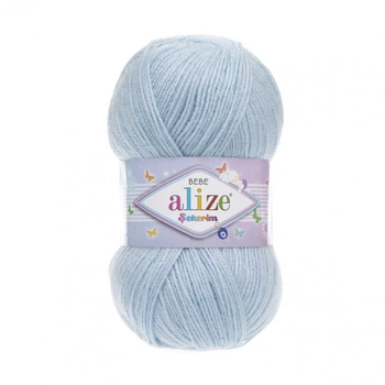 Пряжа Alize Sekerim Bebe 183 Светло-голубой