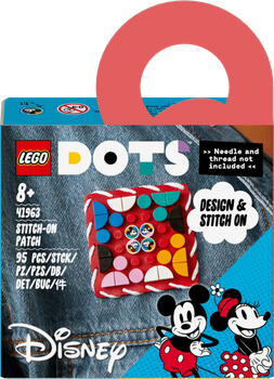 Конструктор LEGO DOTS Пластина-нашивка Міккі Маус та Мінні Маус 95 деталей (41963)