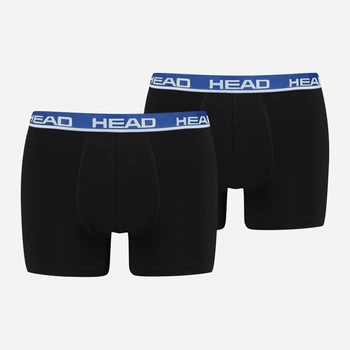 Набор трусов-боксеров мужских HEAD Basic Boxer 701202741-008 L (2 шт) Черный с синим (8720245174923)