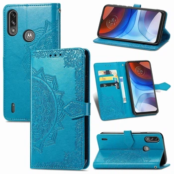 Чохол Vintage для Motorola Moto E7i / E7 Power / E7i Power книга шкіра PU з візитницею блакитний