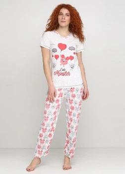 Пижама Rinda Pijama B-1155_milk-red XL Молочный