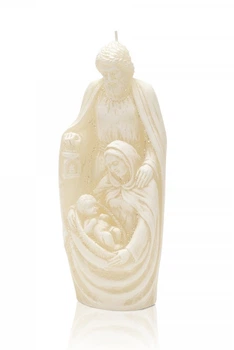 Свічка новорічна Bartek Candles Свята родина (кремова) 530г.