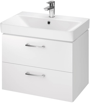 Тумба підвісна CERSANIT B387 Lara S801-359 біла з умивальником Mille Slim 60