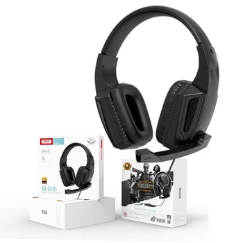 Игровые наушники PC XO-GE-01 с микрофоном для компьютера гарнитура полноразмерные Черные