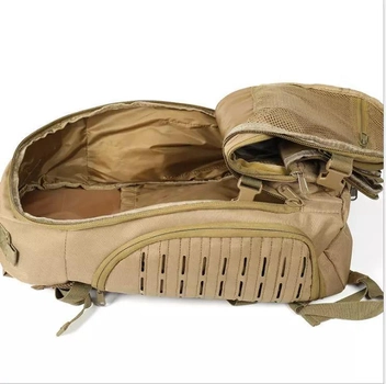 Преміальний тактичний рюкзак на 50л з місцем під шолом BPT1-50 койот