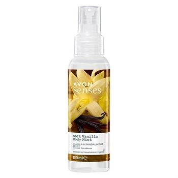 Лосьйон - спрей для тела Avon Senses Ніжна ваніль(ваніль та сандалове дерево) 100 мл