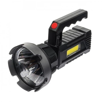 Портативный ручной фонарь точечный прожектор аккумуляторный 3 режима Bailong BL T100 7859 Черный