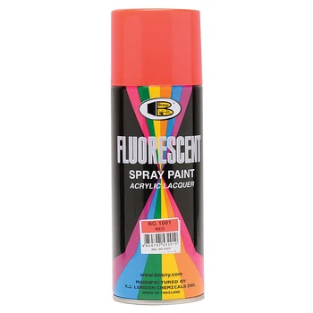 Краска аэрозольная акриловая Bosny Флюорисцентная №1001 красная матовая 400 мл