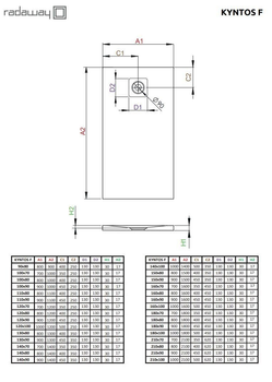 Душовий піддон RADAWAY Kyntos F 140x70 колір чорний HKF14070-54