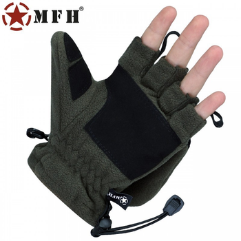 Военные флисовые перчатки/варежки MFH, олива/хаки, р-р. M