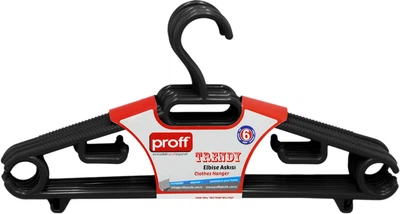 Плічка Proff Стандарт 6 шт Чорні (PF2601854/B)