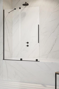 Стеклянная шторка для ванны RADAWAY Furo Black PND II 170 левая 10109888-54-01L+10112844-01-01