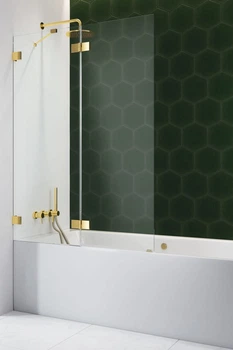 Скляна шторка для ванни RADAWAY Essenza Pro Gold PND II 100 10102100-09-01L ліва