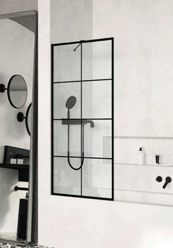 Стеклянная шторка для ванны RADAWAY Modo New Black PNJ Factory 80 см 10006080-54-55