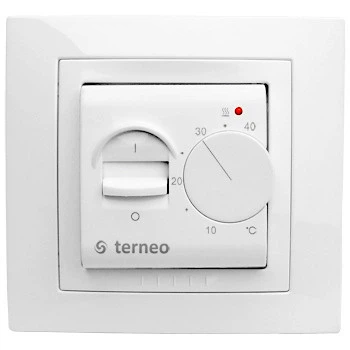 Терморегулятор Terneo mex для теплого пола механический белый