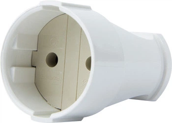 Гнездо штепсельное e.socket.001.10.white, без з/к 10А 250В, белый E.NEXT (p017001)