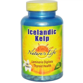 Ламінарія Nature's Life Icelandic Kelp 500 Tabs NLI-00231