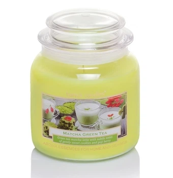 Свічка ароматизована в банці Bartek Candles Зелений чай ( Матча) 430г.
