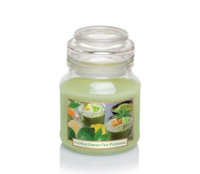 Свічка ароматизована в банці Bartek Candles Зелений чай (Пудинг) 130г.